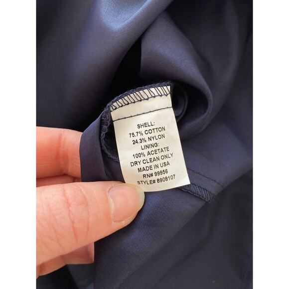 Shoshanna Navy Blue Lace Scalloped Sleeveless Mini Cocktail Dress 10 - Picture 11 of 13